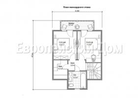 7H9 orgánica casa polutoraetazhny con la disposición verificado