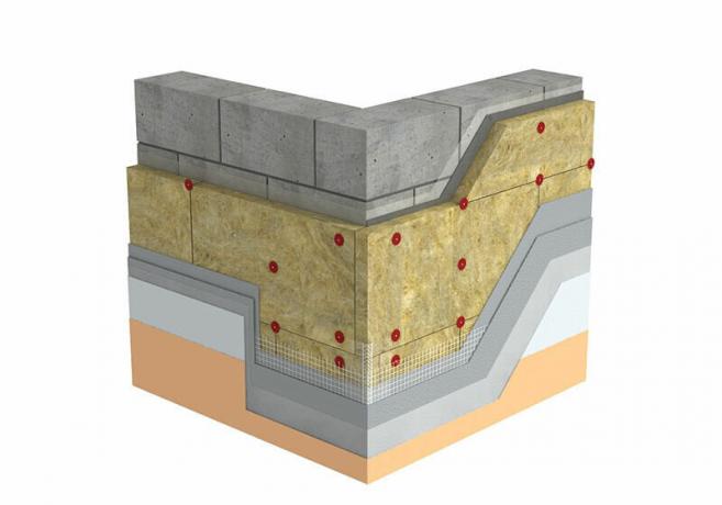 Fot otro diagrama de conjunto de capas del sistema "fachada húmedo".