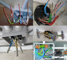 ¿Cuáles son las formas de conectar los cables en la caja de conexiones que hay