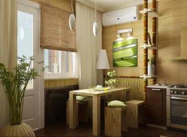 Bambú ajuste en el interior: la decoración natural y espectacular
