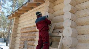 El manejo adecuado de los extremos de una casa de madera! Protección contra el agrietamiento.