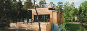 Método del presupuesto de acabado exterior de la casa de madera natural