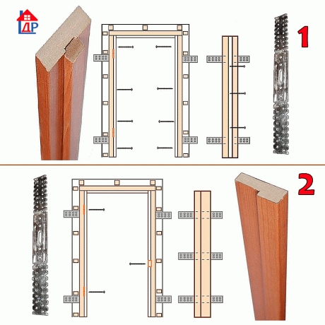 1 caja con prihlopa contacto; 2-piece Caja