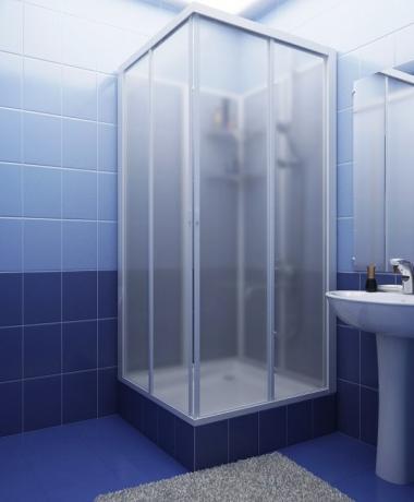 Concreto cabina de ducha de base debe estar bien impermeabilizado.